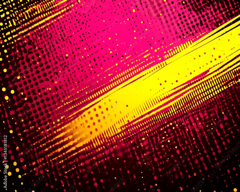 Fototapeta premium Abstract Pink Yellow Digital Grunge Texture.