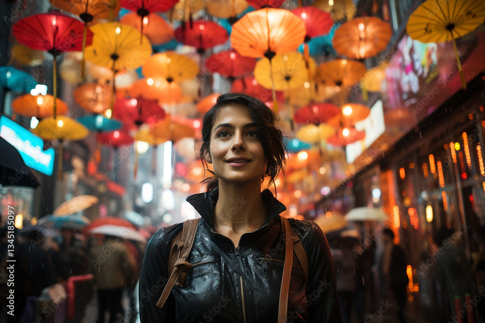 canvas comes alive with a passionate urban backdrop, drenched in rhythmic dance of raindrops, embellished by a kaleidoscope of vibrant umbrellas and alluring radiance emanating from storefronts canvas comes alive with a passionate urban backdrop, drenched in rhythmic dance of raindrops, embellished by a kaleidoscope of vibrant umbrellas and alluring radiance emanating from storefronts