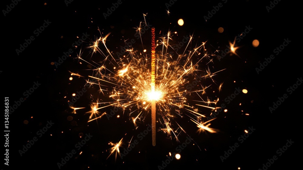 Obraz premium Sparklers: A Night of Celebration and Light
