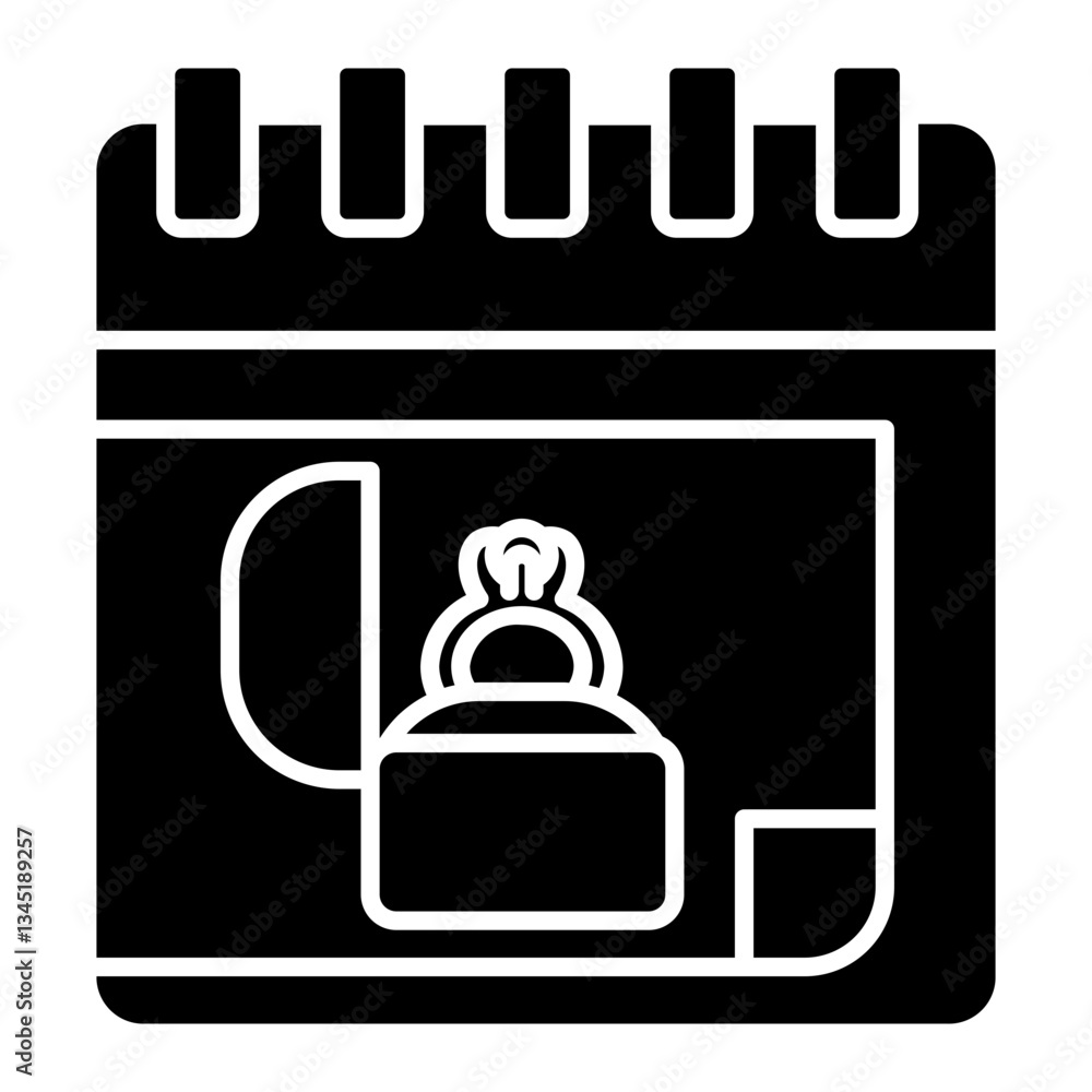 Obraz premium calendar Solid icon