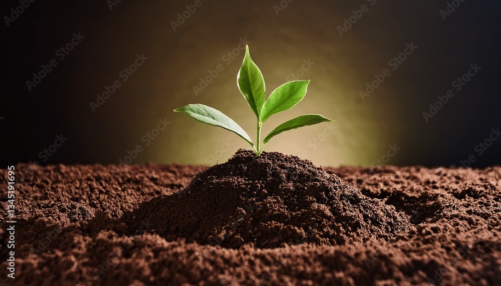 concept of growth and life emerging from earth is represented by combining texture and colo concept of growth and life emerging from earth is represented by combining texture and colo