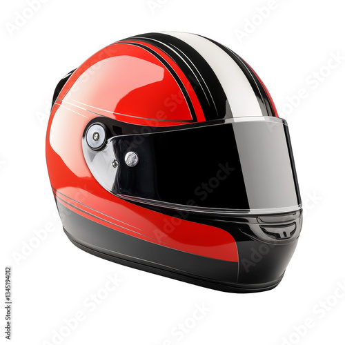 Racing safety helmet, on a transparent background