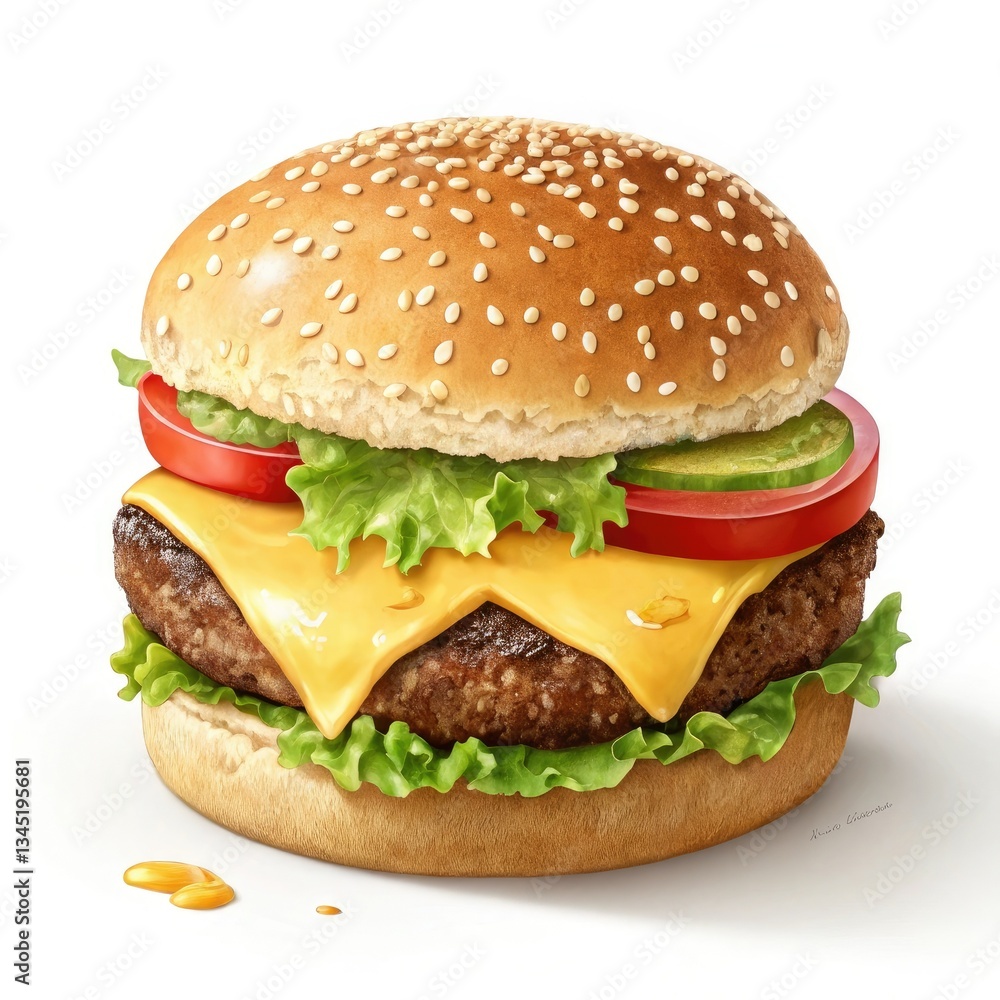 hamburger on a white background hamburger on a white background