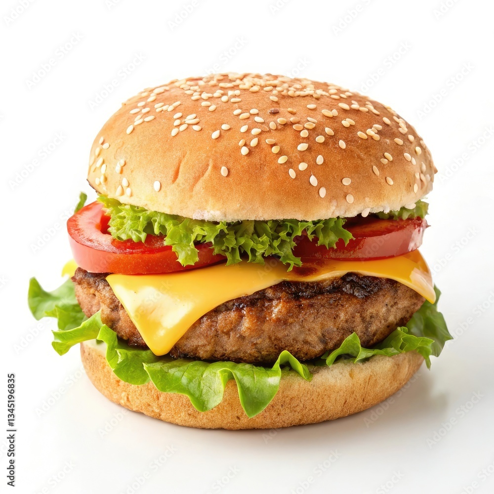 hamburger on a white background hamburger on a white background