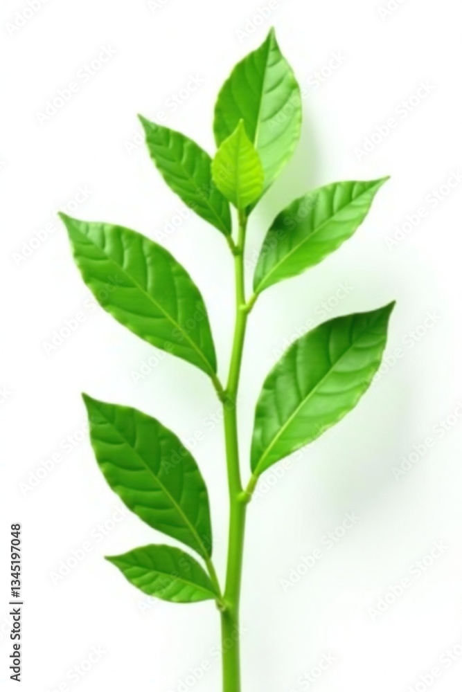 Fototapeta premium Isolated plant against a plain white background highlighting its shape and form, , organic, garden