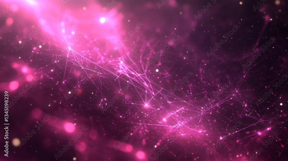 Fototapeta premium Cosmic Pink Nebula Light