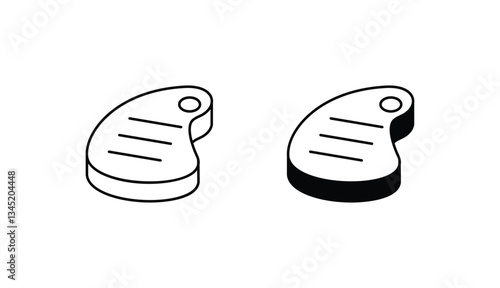 Beaf icon design with white background stock illustration