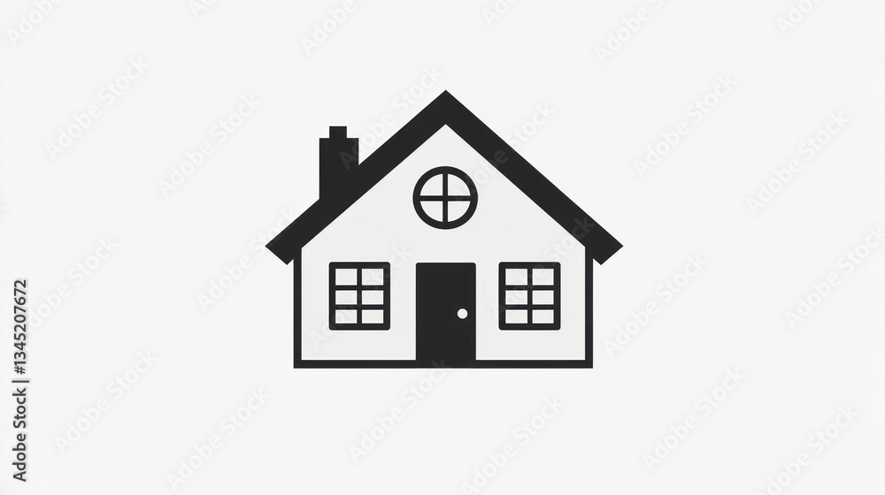 Simple Home Icon Illustration Simple Home Icon Illustration