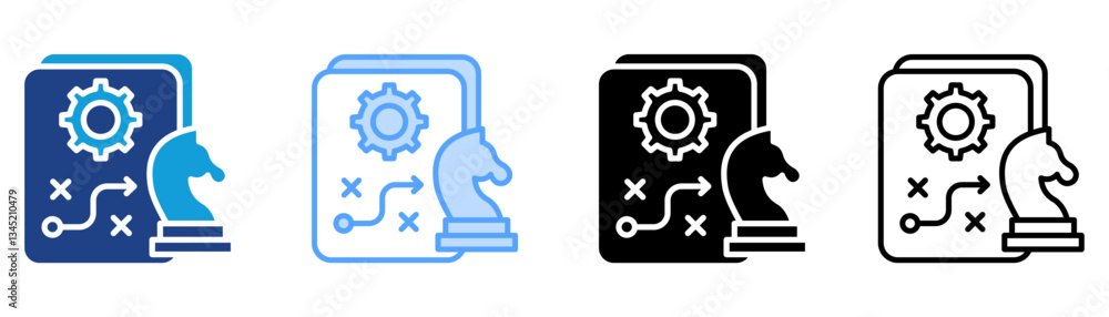 Strategy Icon Set Multiple Style Collection Strategy Icon Set Multiple Style Collection
