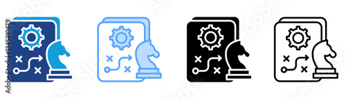 Strategy Icon Set Multiple Style Collection
