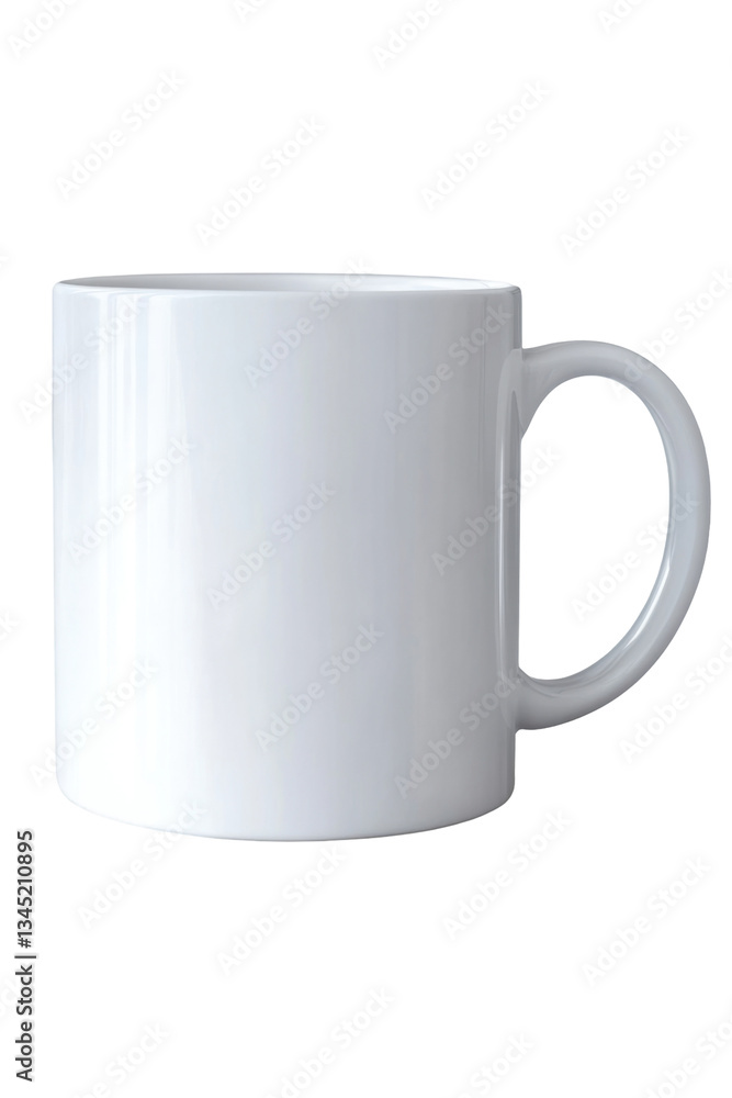 Minimalist white mug placed on a simple surface for a serene view Minimalist white mug placed on a simple surface for a serene view