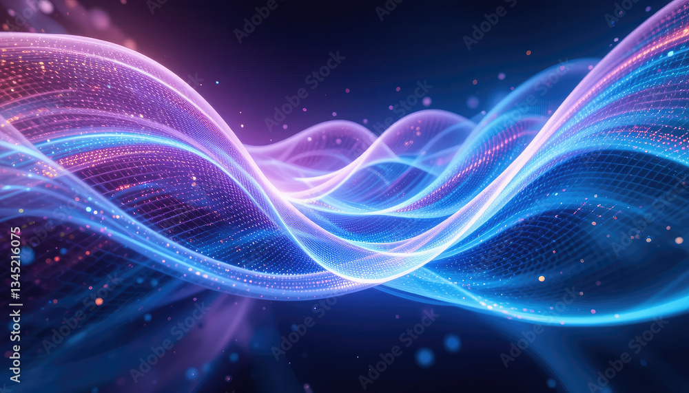 Fototapeta premium AI-Powered Cyber Grid – High-Tech Digital Landscape in Ultra HD