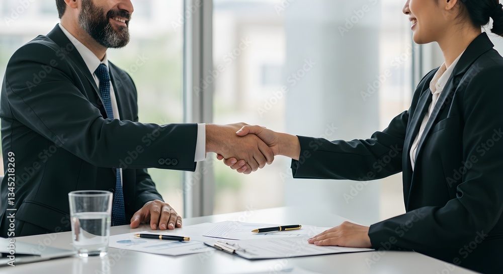Professional Handshake in a Business Setting Professional Handshake in a Business Setting
