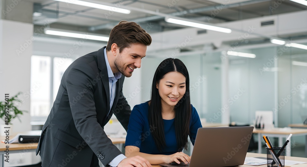 Collaborative Business Teamwork – Professionals Working in a Modern Office Collaborative Business Teamwork – Professionals Working in a Modern Office