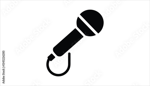 Retro Microphone Symbol for Audio and Media Designs.