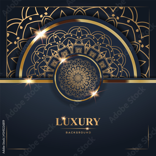 Luxury Background with Golden Mandala Design (2)