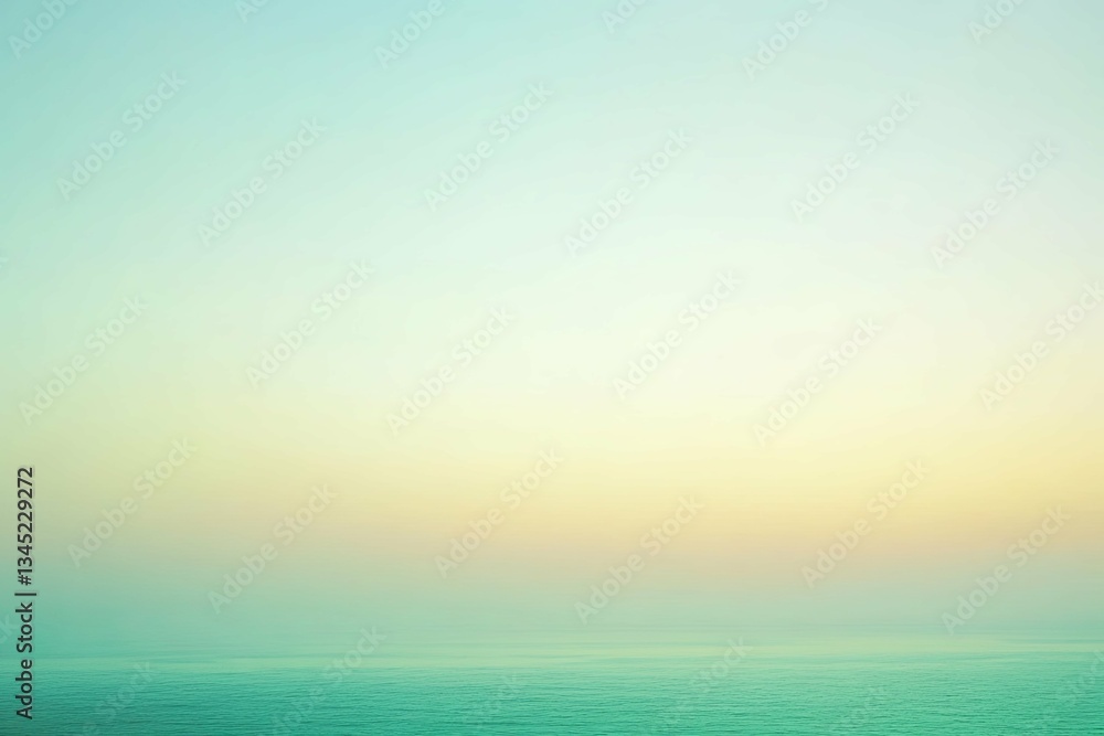 The calm sea and sky gradient creates a serene atmospheric scene The calm sea and sky gradient creates a serene atmospheric scene