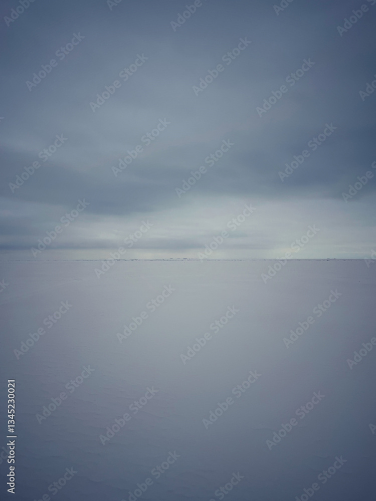 Naklejka premium Ice and snow on the Great Lakes in winter