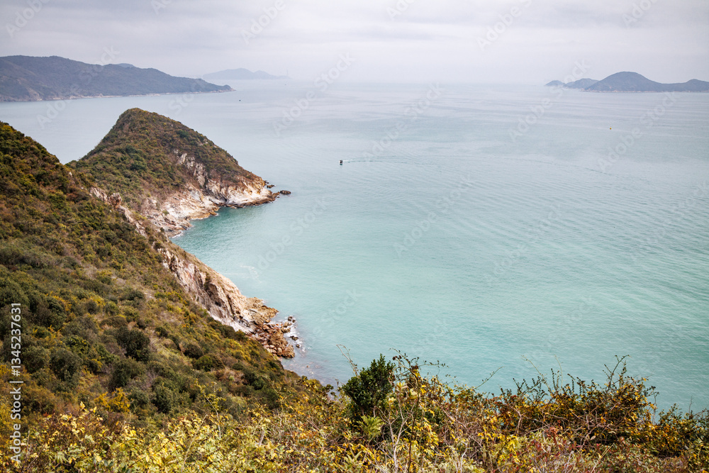 Coastal Hills and Serene Waters, Tsin Yue Wan, Lantau South Country Park, Hong Kong Coastal Hills and Serene Waters, Tsin Yue Wan, Lantau South Country Park, Hong Kong