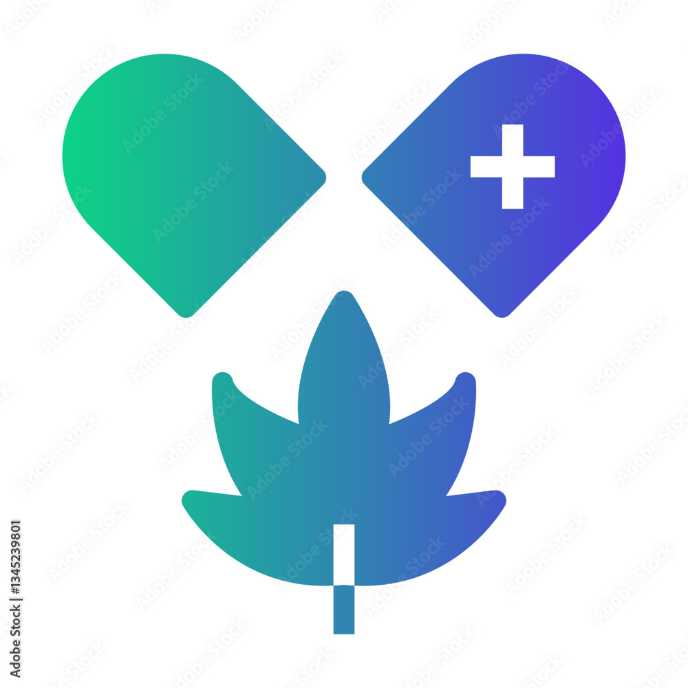 Obraz premium herbs Gradient icon