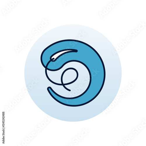 Curved needles Vector icon