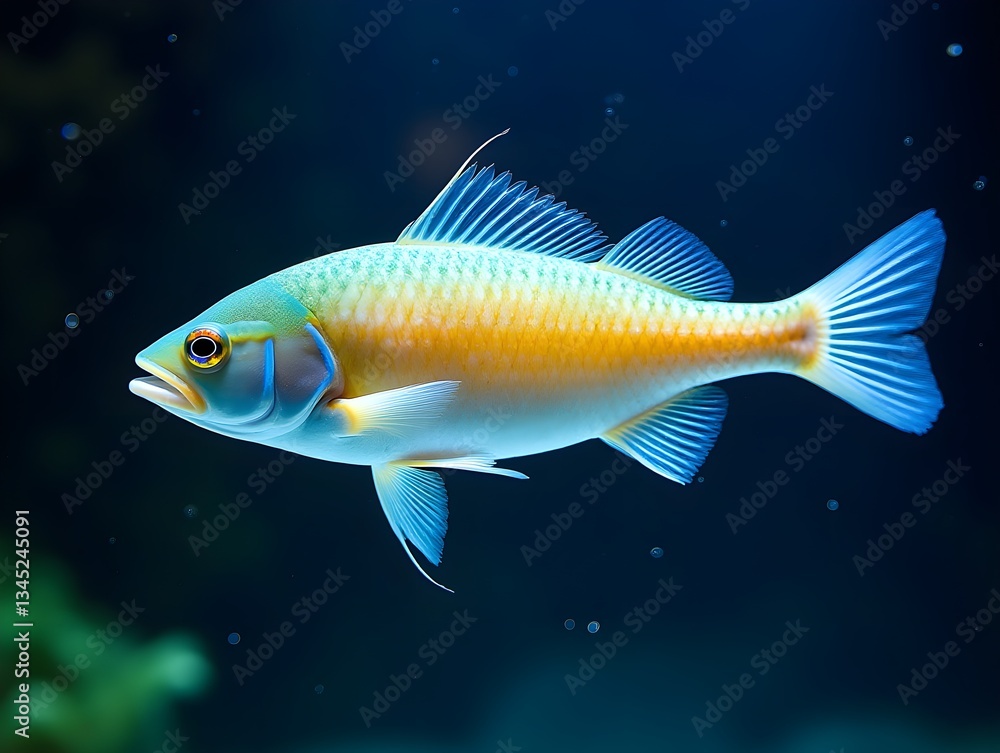 Vivid Whitehooked Mullet Fish Color Display Vivid Whitehooked Mullet Fish Color Display
