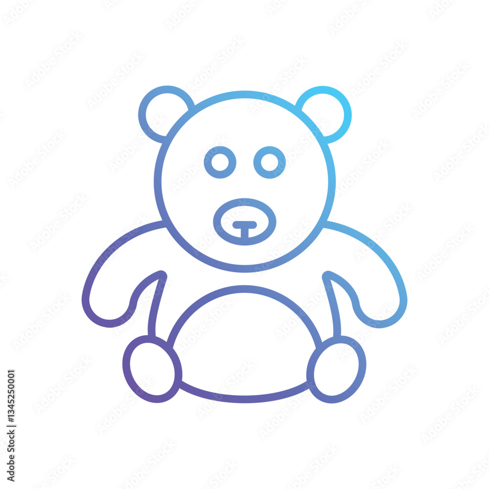 Obraz premium Teddy bear Vector icon