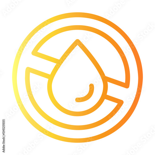no liquids Line Gradient Icon