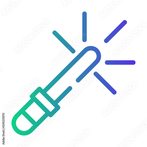 police light Line Gradient Icon