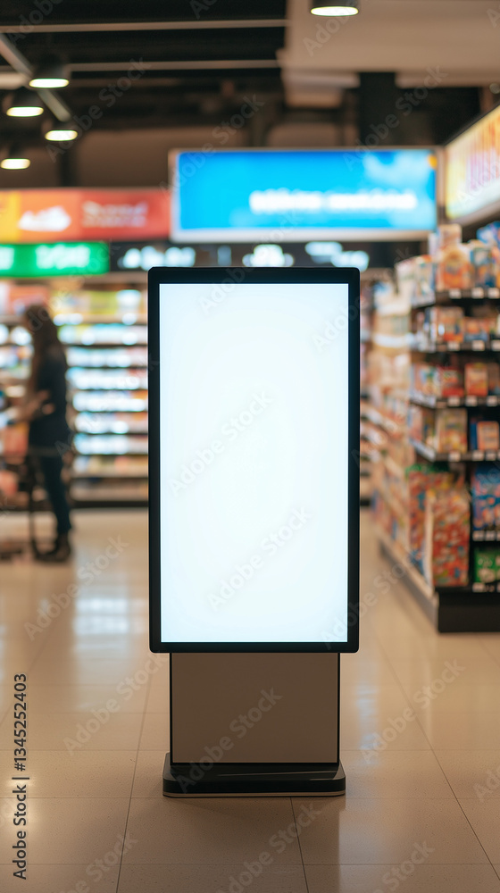 Blank Billboard, Convenience Store Mockup Blank Billboard, Convenience Store Mockup