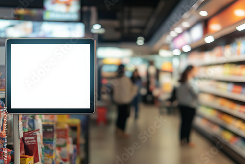 Blank Billboard, Convenience Store Mockup photo