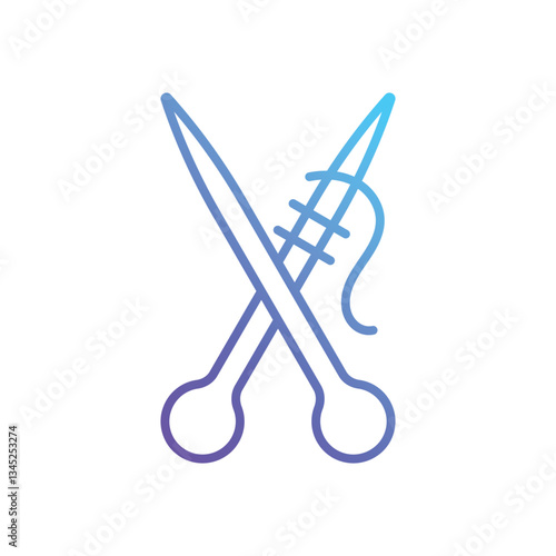 Knitting needles Vector icon