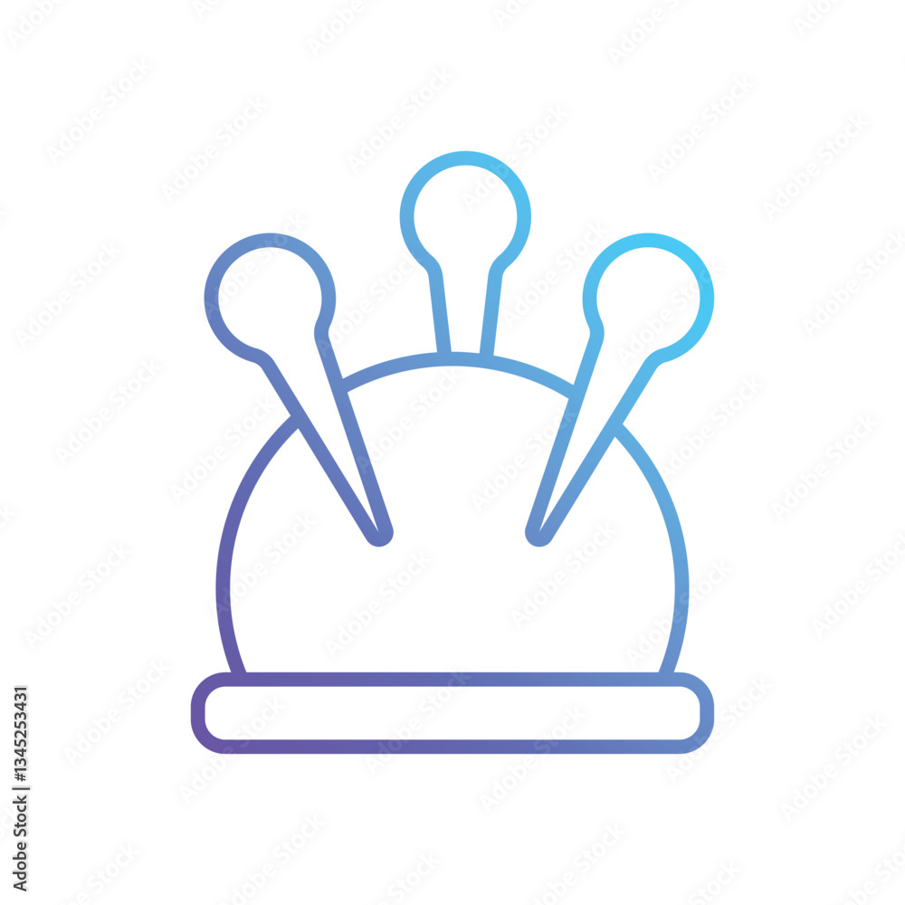 Fototapeta premium Pin cushion Vector icon