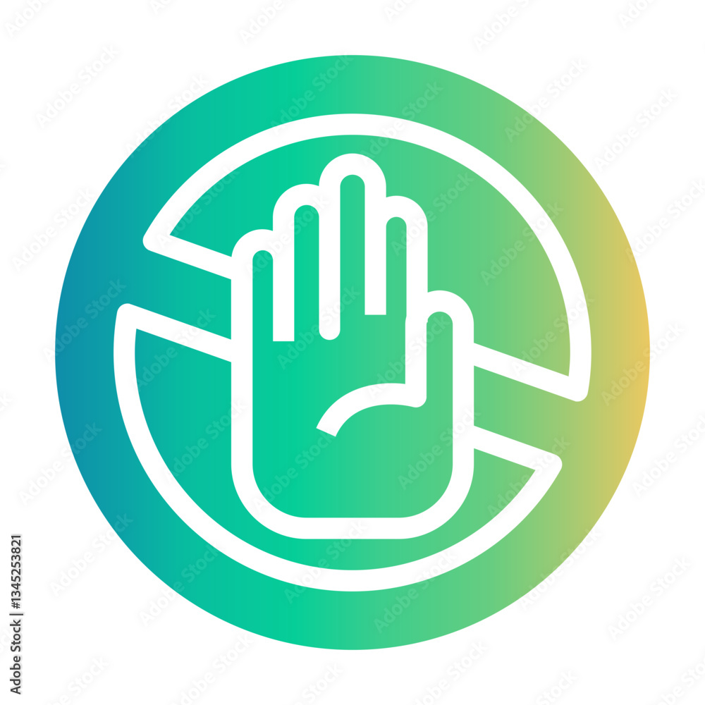 Obraz premium stop Gradient icon