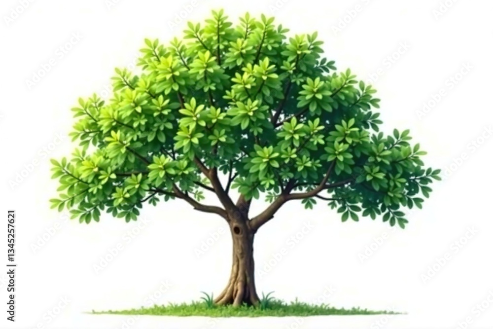 Single branch of tree isolated on white background, foliage, trunk, tree Single branch of tree isolated on white background, foliage, trunk, tree
