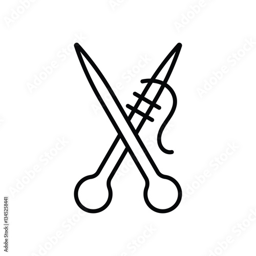 Knitting needles Vector icon