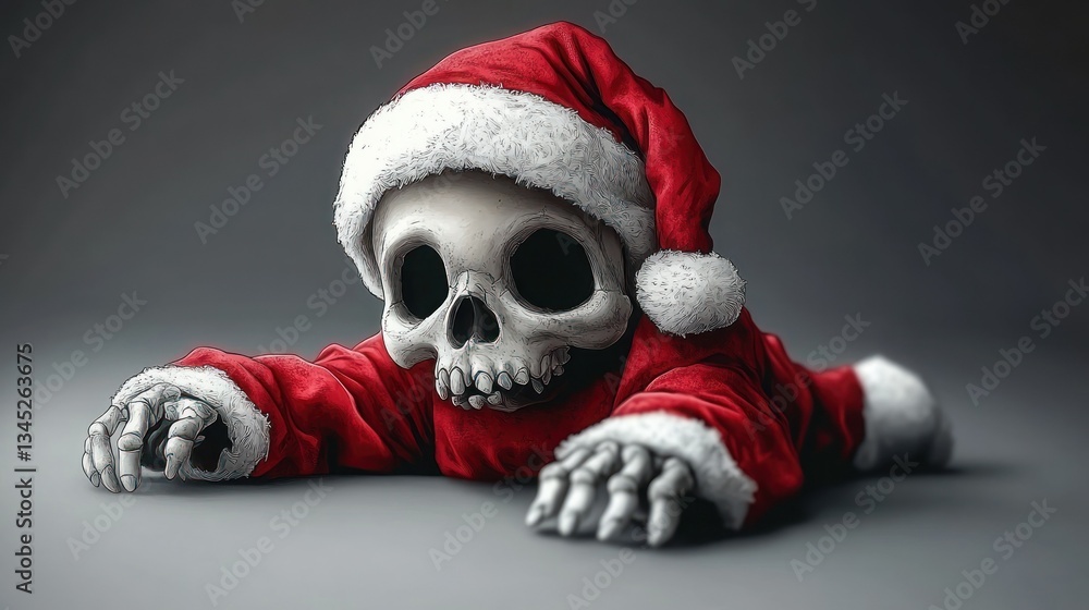 Spooky Santa skull Spooky Santa skull