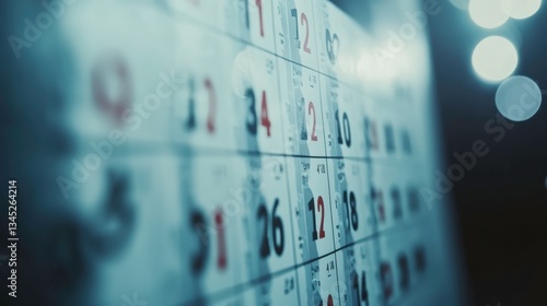 Editorial Calendar Pinned on Wall for Visual Planning