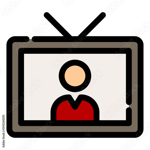 reporter on television icon