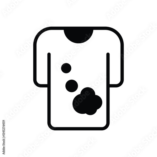 Dirty T-shirt Vector icon