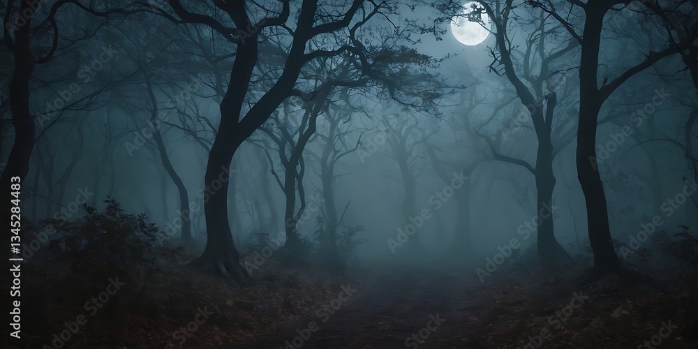 Spooky Forest at Night Halloween Spooky Forest at Night Halloween