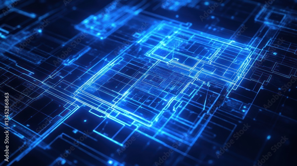 Abstract circuit board technology background