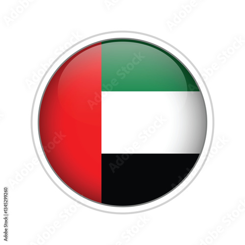 Arabic Emirates Flag Sphere Vector