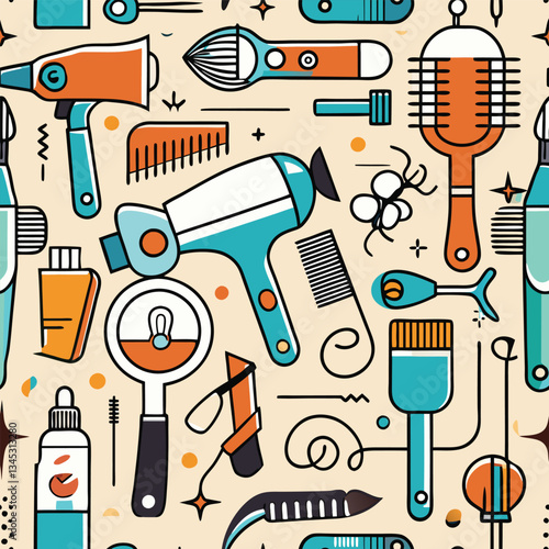 Comprehensive Collection of Hairdressing Tools and Barber Shop Essentials