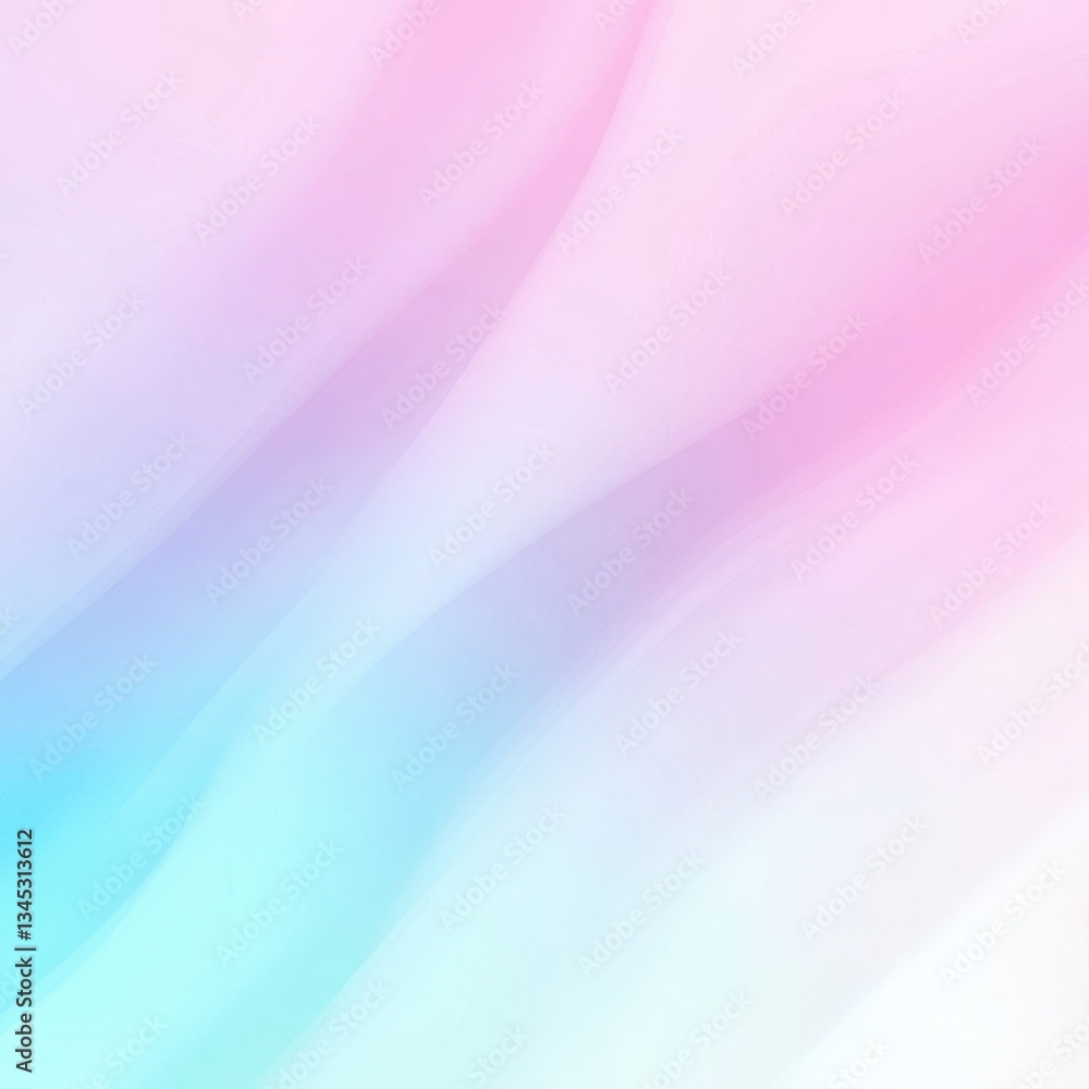 Obraz premium Abstract pastel pink and blue gradient background with soft flowing curves and smooth transitions