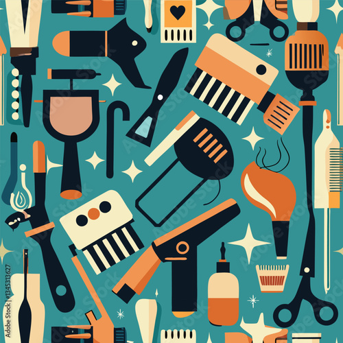 Complete Set of Professional Hairdressing Tools for Barbershops