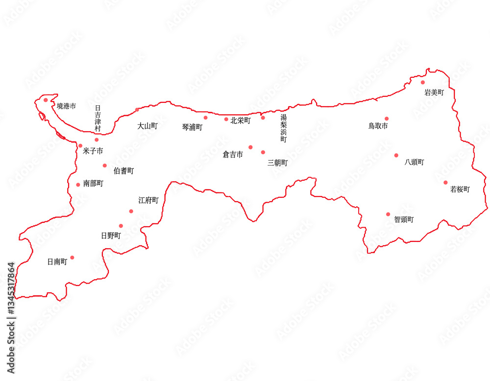 鳥取県 地図 白 斑点 イラスト 鳥取県 地図 白 斑点 イラスト