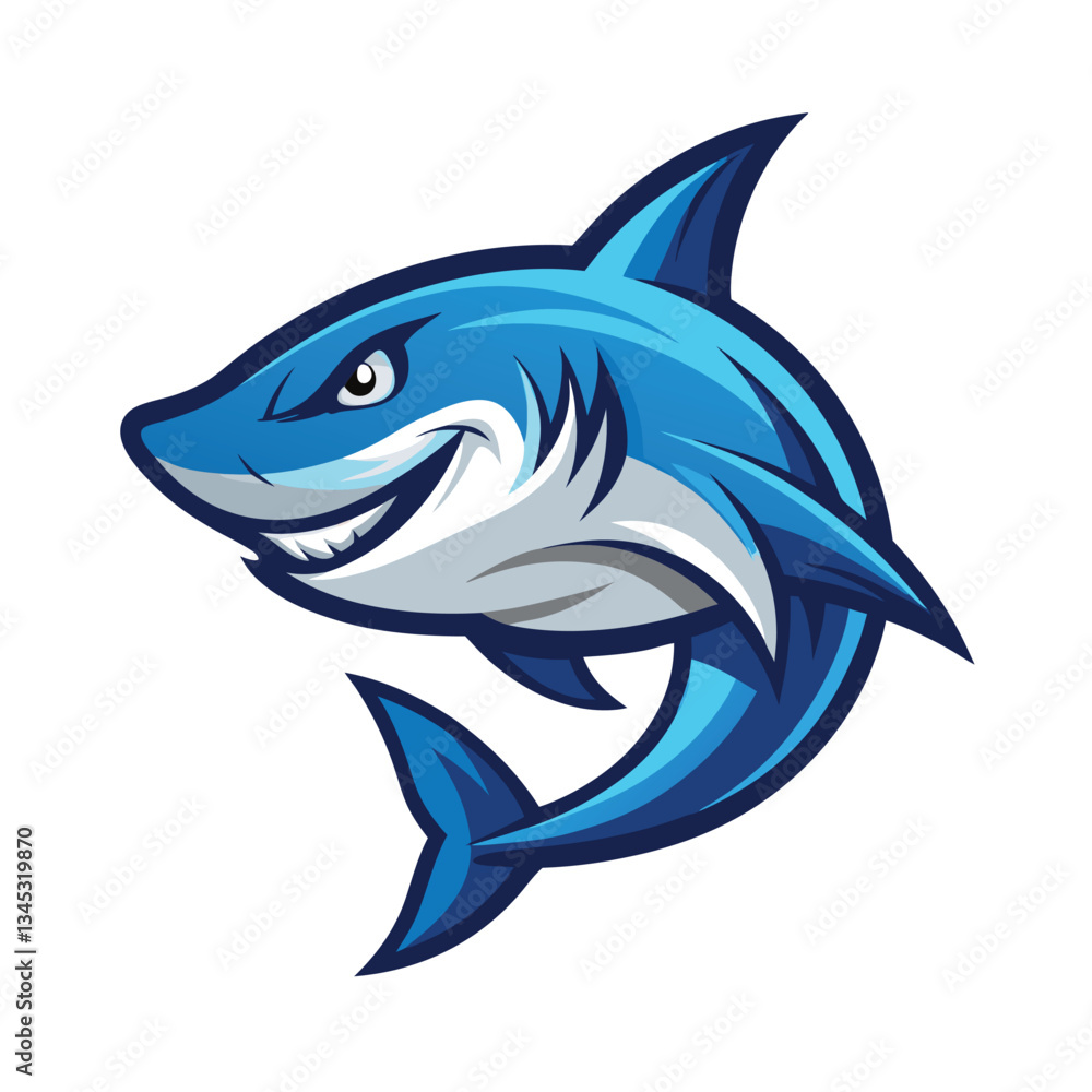 **Ferocious Shark Logo Template Illustration for Design and Branding** **Ferocious Shark Logo Template Illustration for Design and Branding**