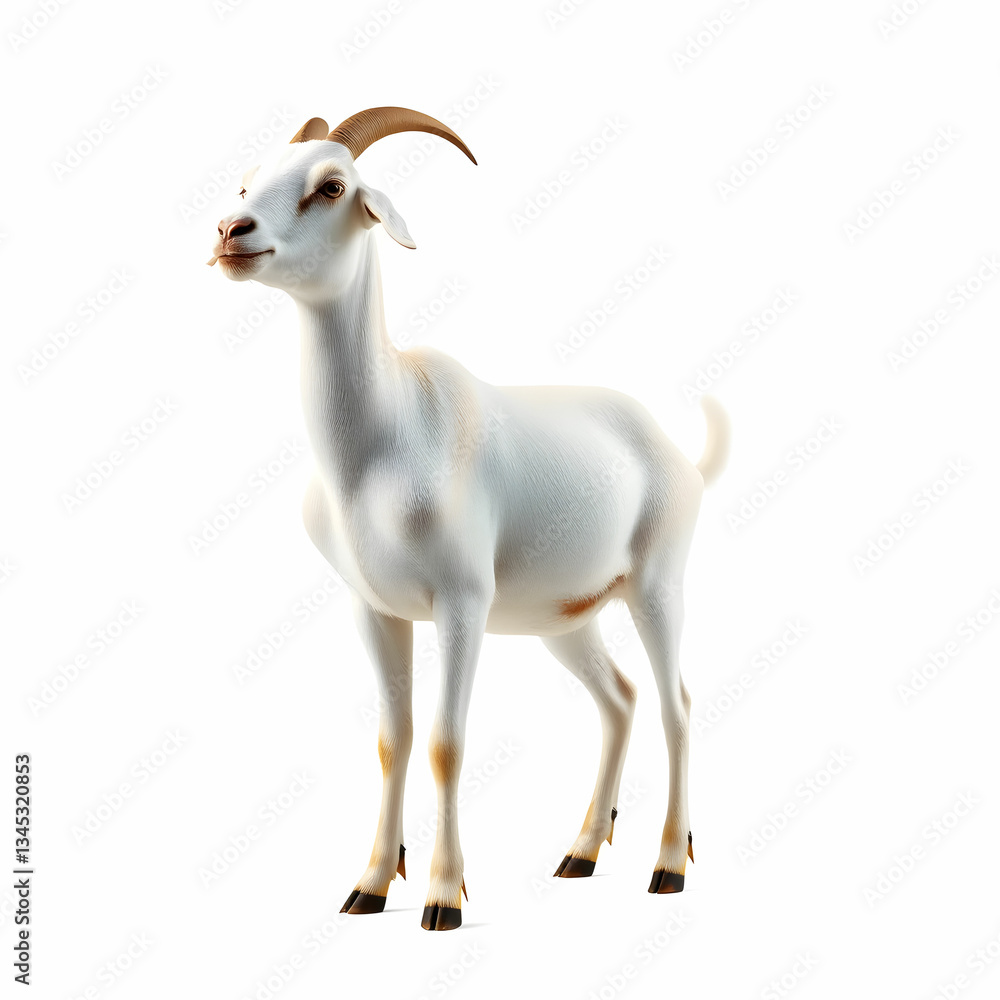 Goat standing up isolated on a white background Goat standing up isolated on a white background