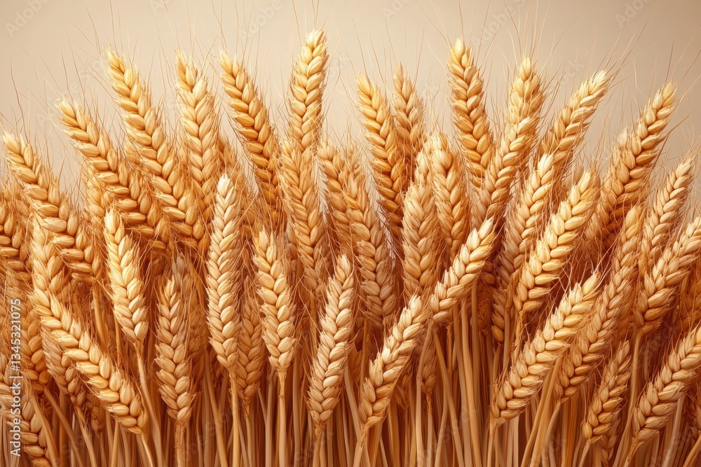 Golden Wheat Field Abundant Harvest Ripe Grains Summer Cereal Crop Agriculture Farming Food Production Bread Making Golden Wheat Field Abundant Harvest Ripe Grains Summer Cereal Crop Agriculture Farming Food Production Bread Making